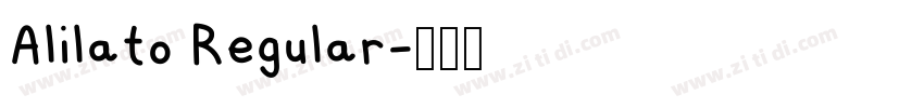 Alilato Regular字体转换